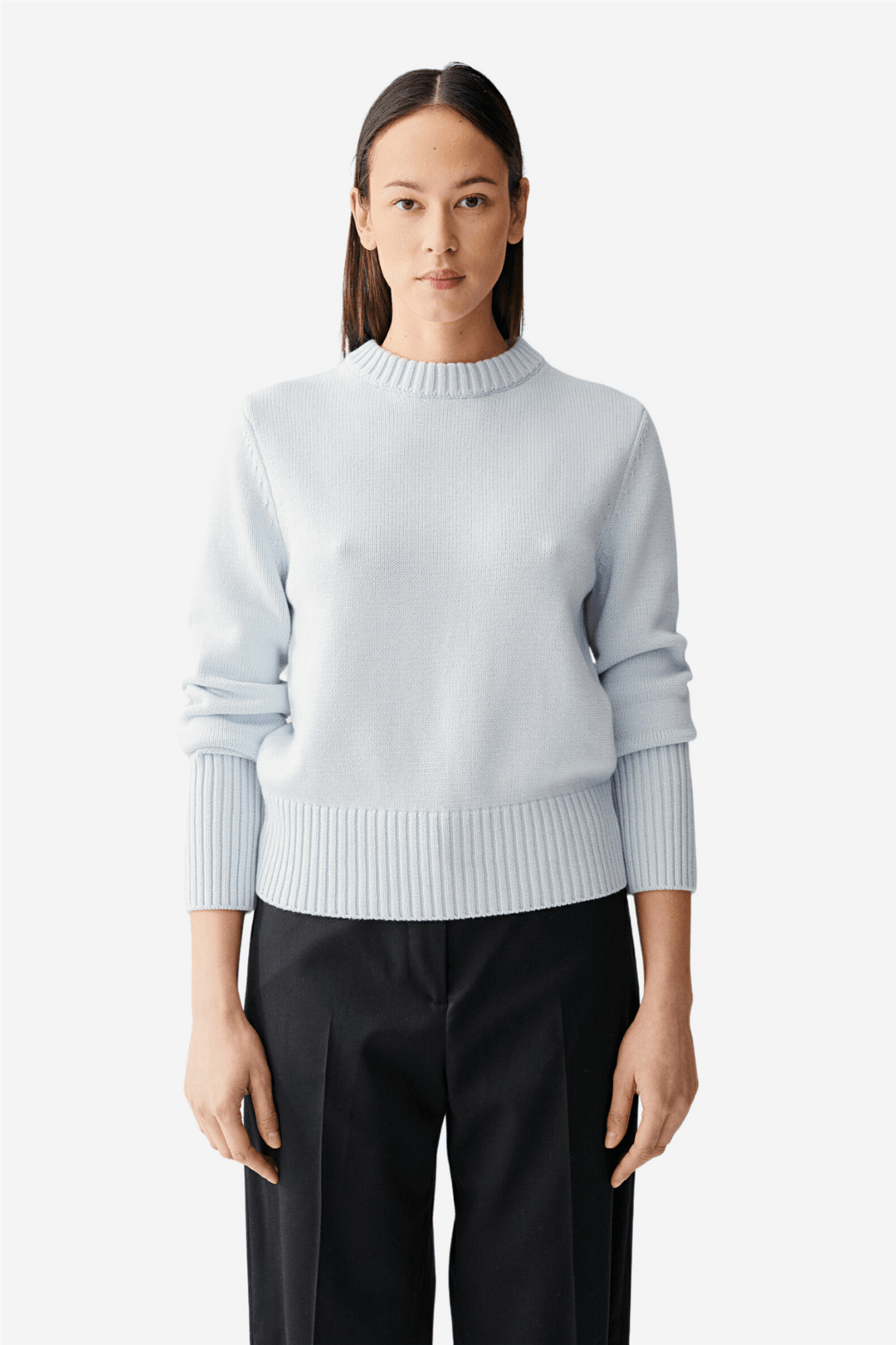 Julie Josephine Genser & Cardigan Short Roundneck Sweater Light Blue