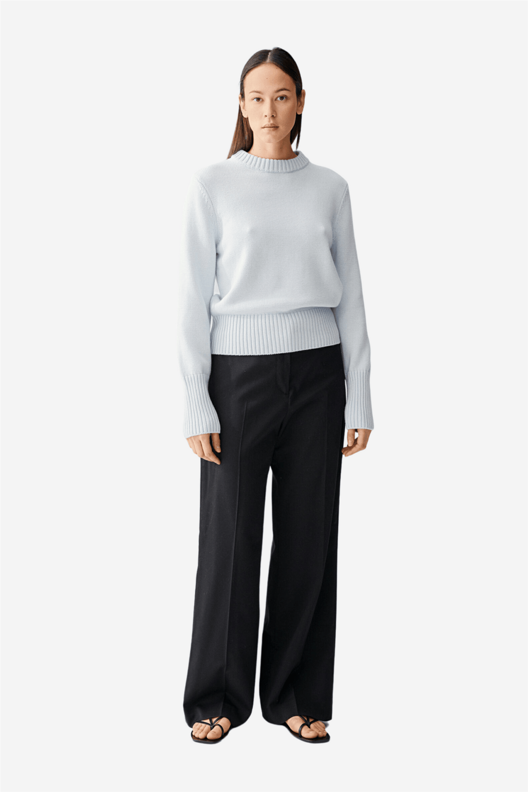 Julie Josephine Genser & Cardigan Short Roundneck Sweater Light Blue