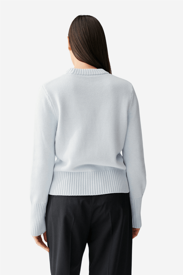 Julie Josephine Genser & Cardigan Short Roundneck Sweater Light Blue