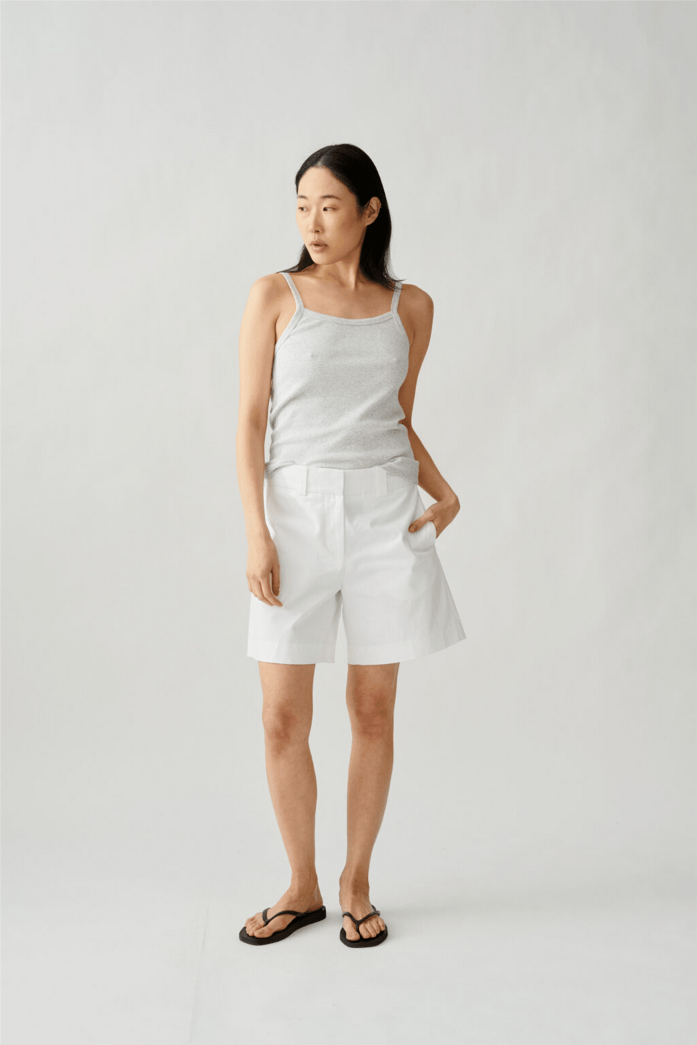 Julie Josephine Topper & t-skjorter Tinki Ribbed Tank Grey Melange