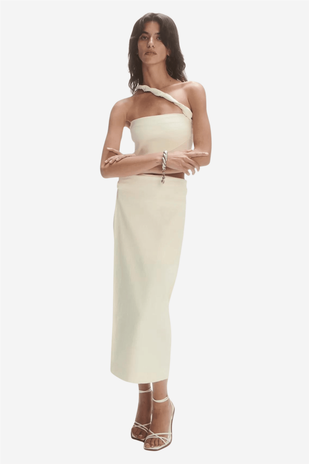 Les Coyotes De Paris Skjørt Overlap Skirt Off-White