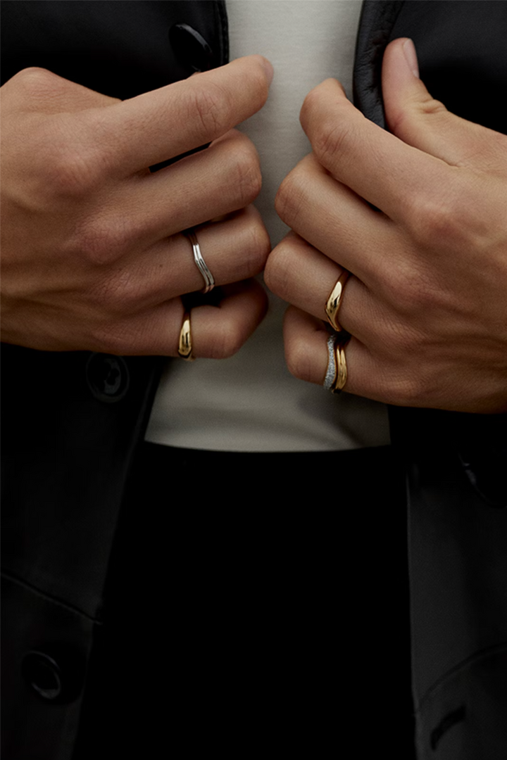 Maria Black Smykker Aura Opal Glitter Ring Gold