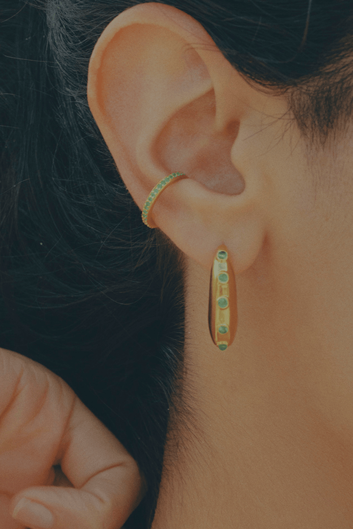 Maria Black Smykker COLORE EAR CUFF MINT/GOLD