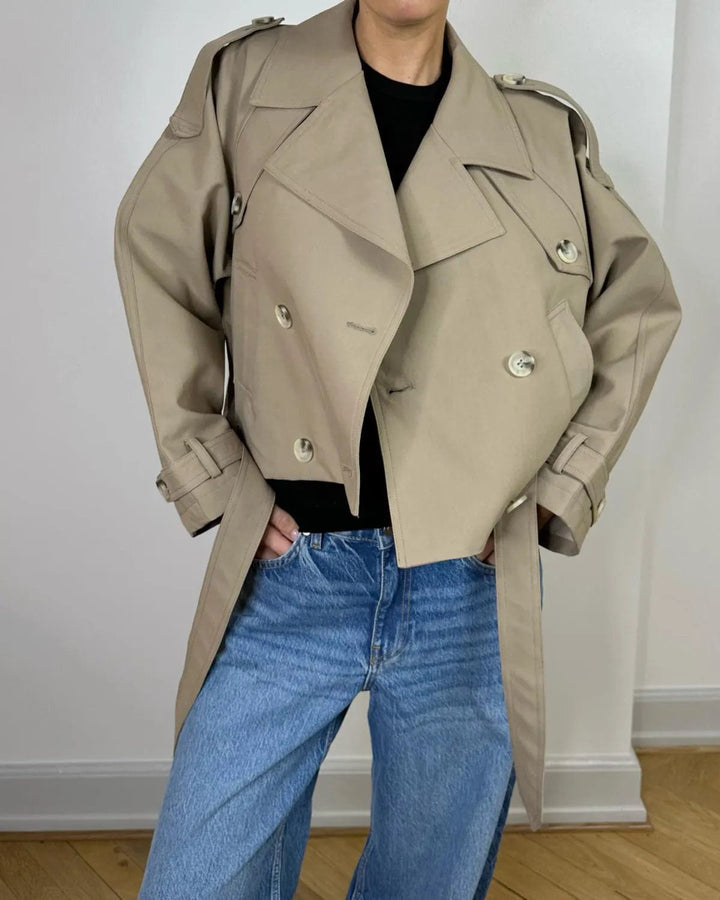 Meotine Yttertøy Bobby Canvas Trenchjacket Beige
