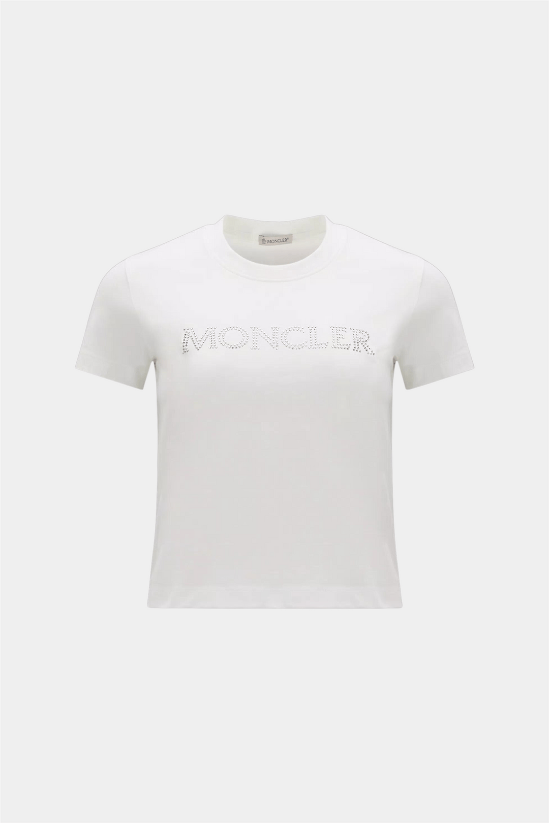 Moncler Topper & t-skjorter Crystal Logo T-Shirt Off White