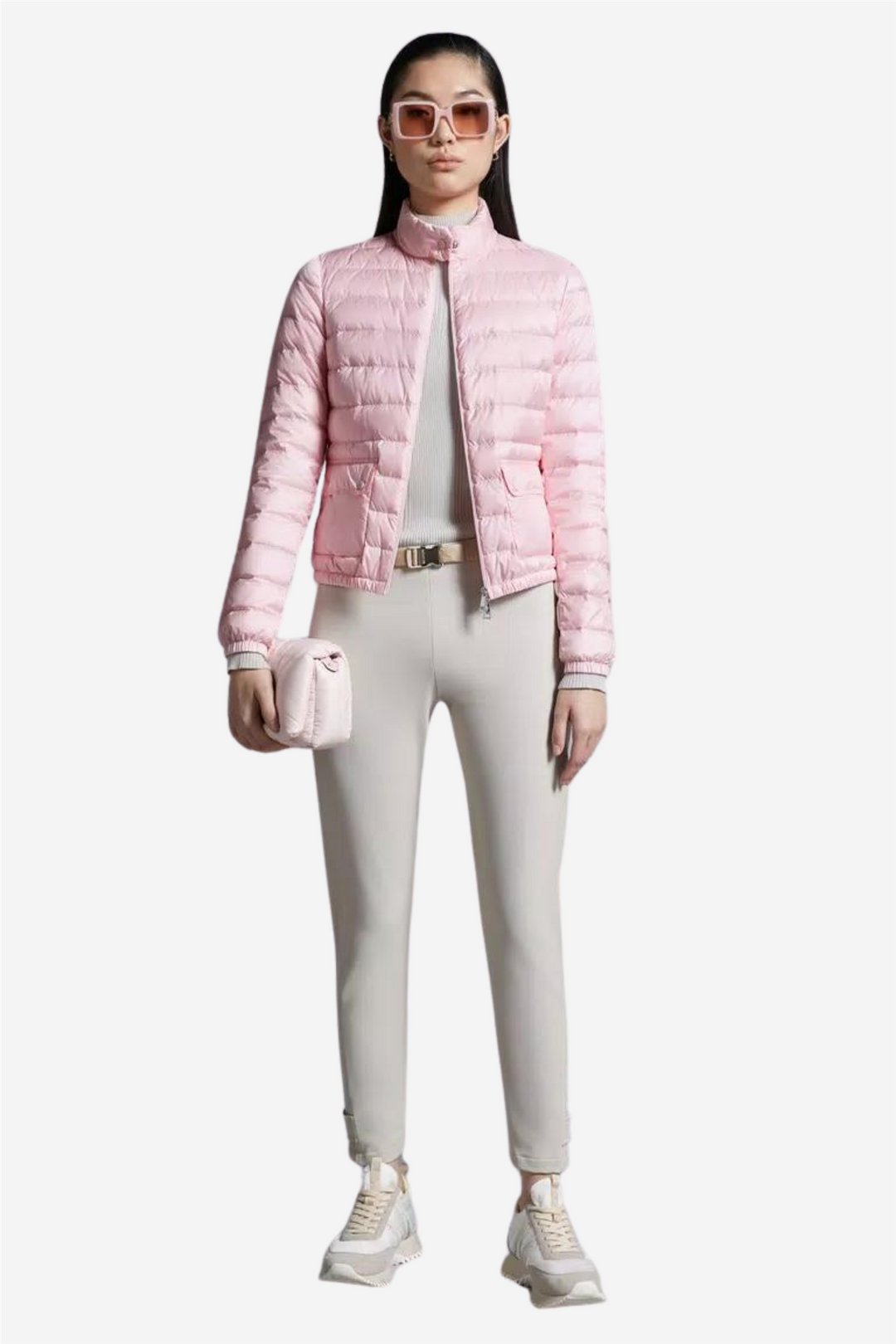 Moncler Yttertøy Lans Short Down Jacket Pastel Pink