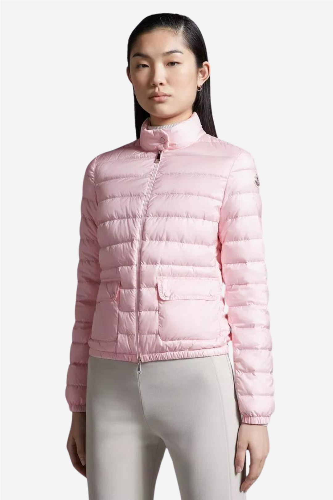 Moncler Yttertøy Lans Short Down Jacket Pastel Pink
