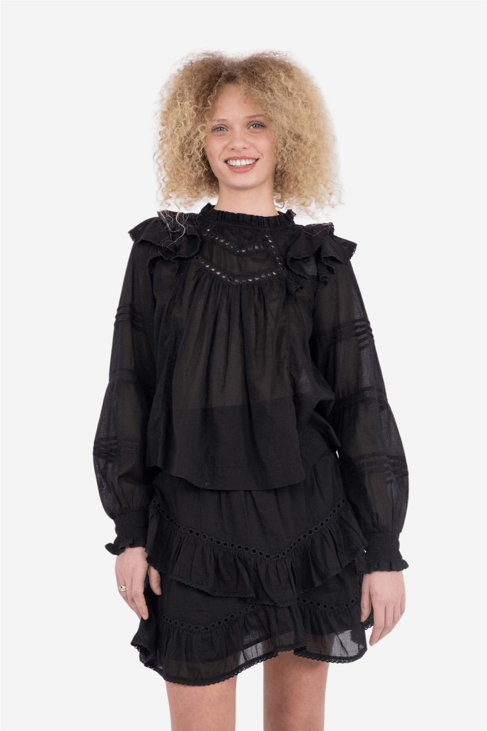 Neo Noir Bluser & Skjorter Simkie S Voile Blouse