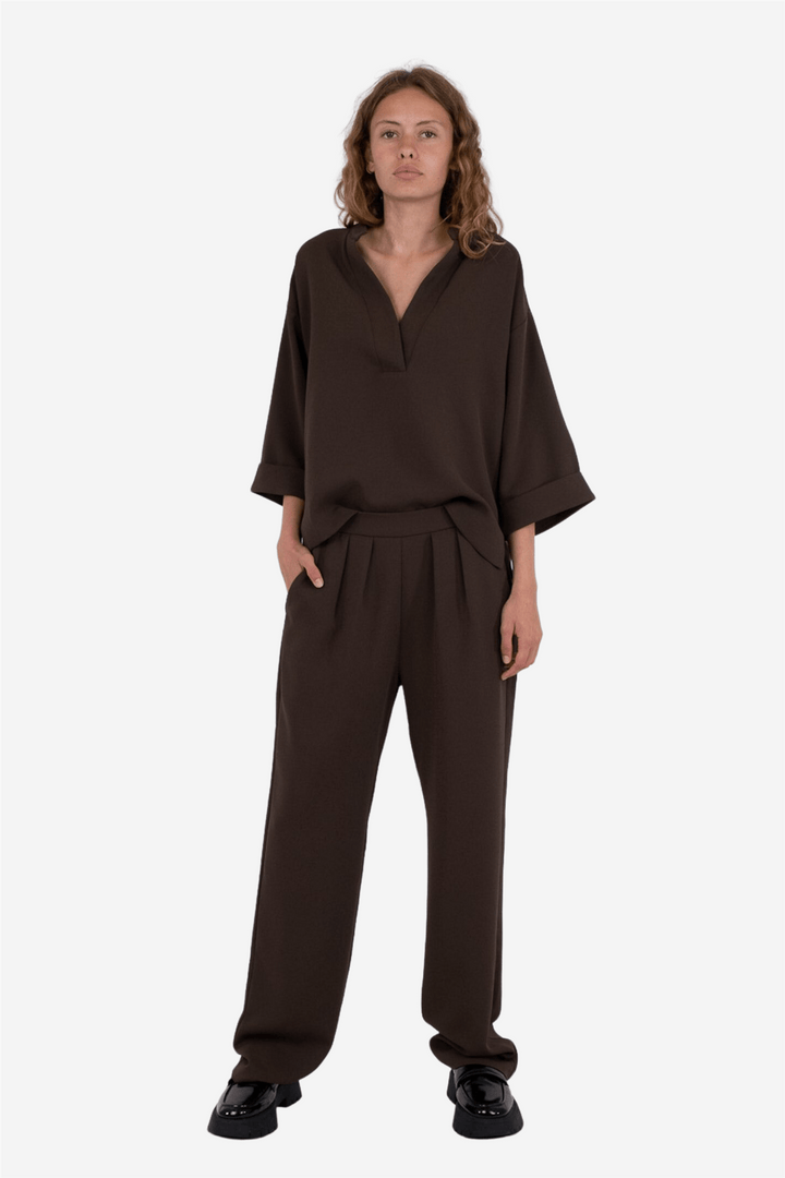 Neo Noir Bukser & jeans Lotan Crepe Pants Brown