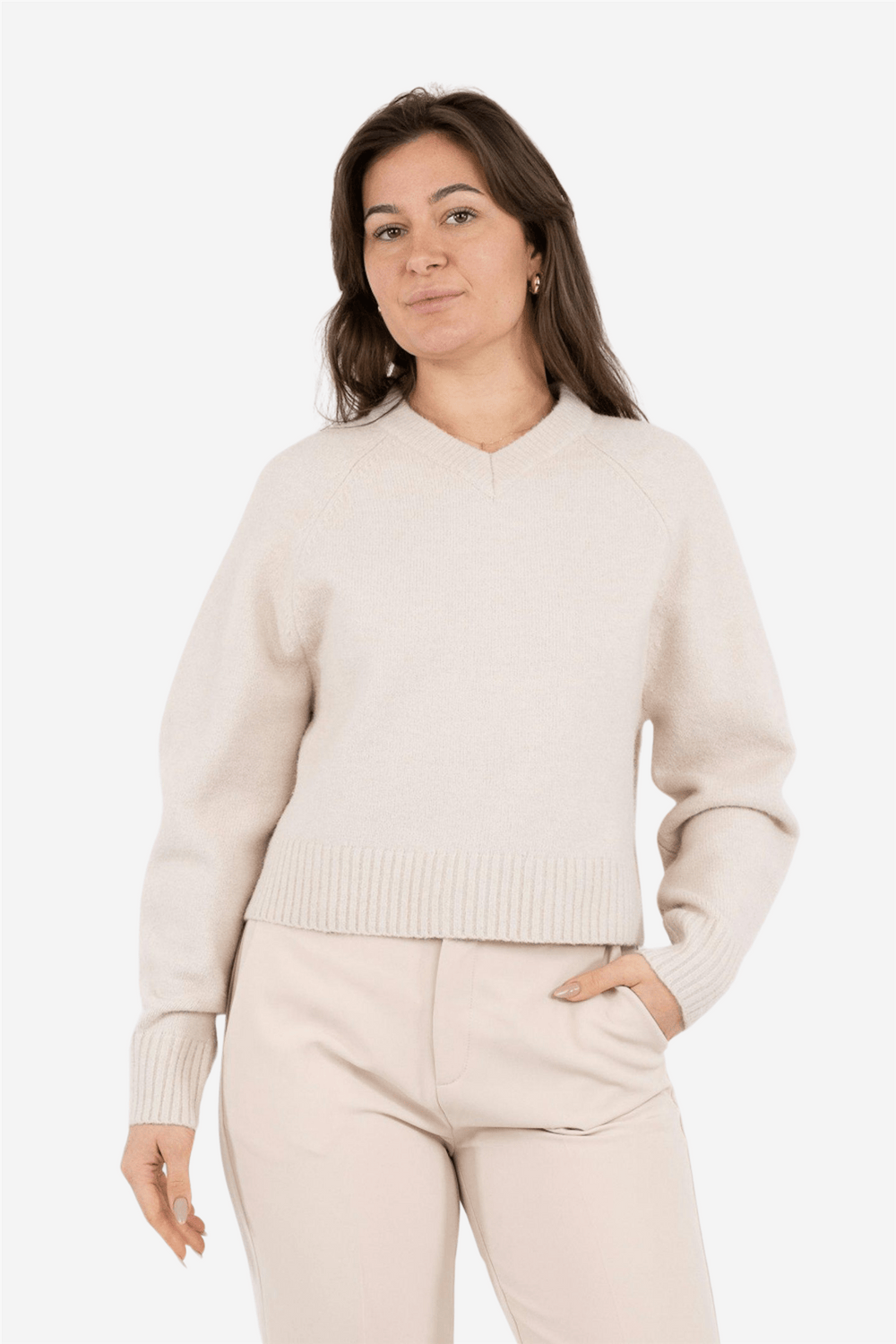 Neo Noir Genser & Cardigan Kamra Knit Blouse Ivory