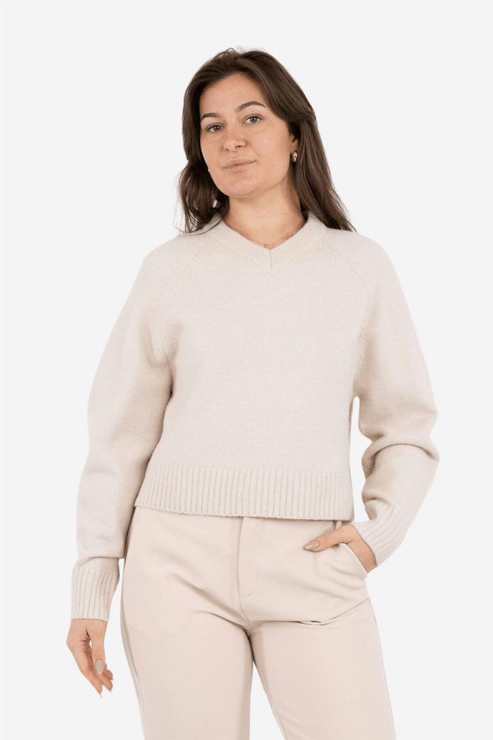 Neo Noir Genser & Cardigan Kamra Knit Blouse Ivory