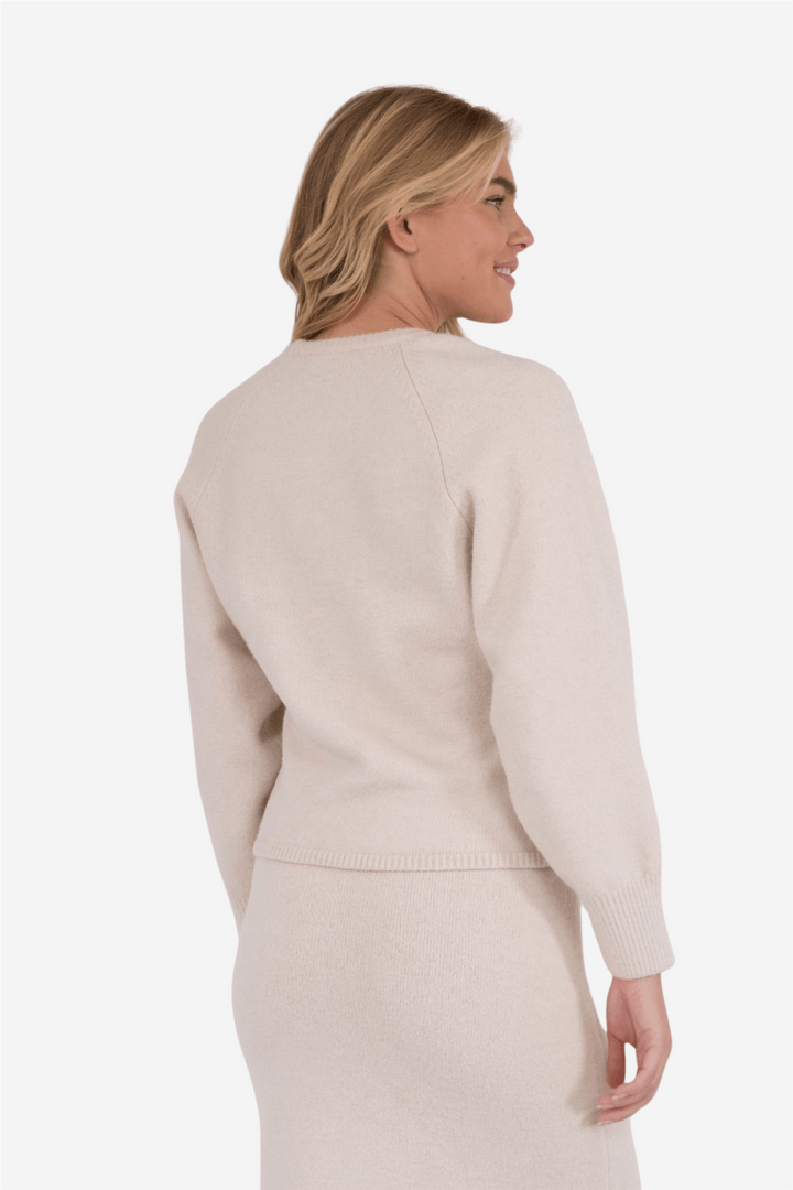 Neo Noir Genser & Cardigan Rex Knit Blouse Ivory