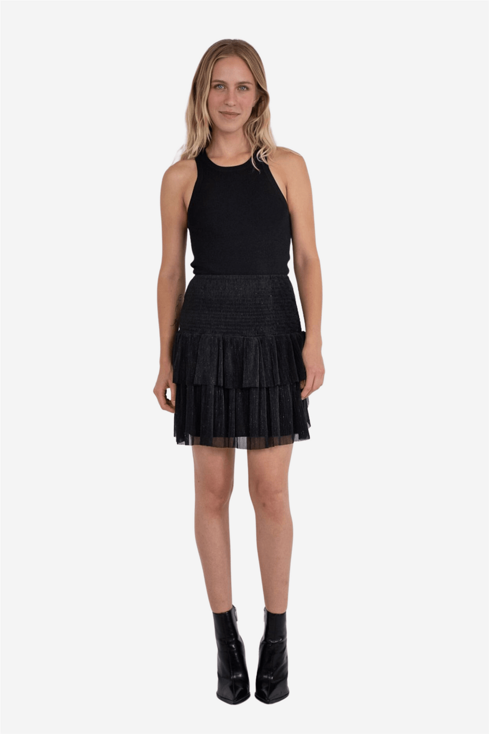 Neo Noir Skjørt Carin Glitz Skirt Black