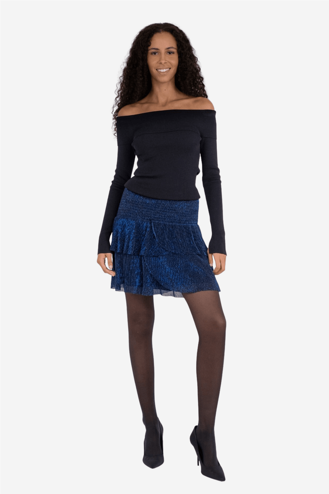Neo Noir Skjørt Carin Glitz Skirt Blue