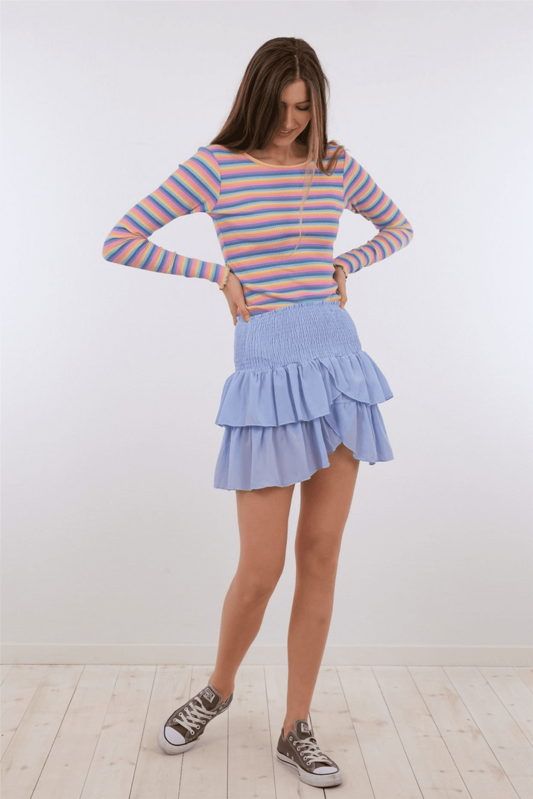 Neo Noir Skjørt Carin Skirt Light Blue