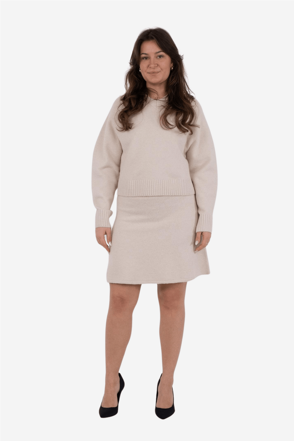 Neo Noir Skjørt Gisa Knit Skirt Ivory