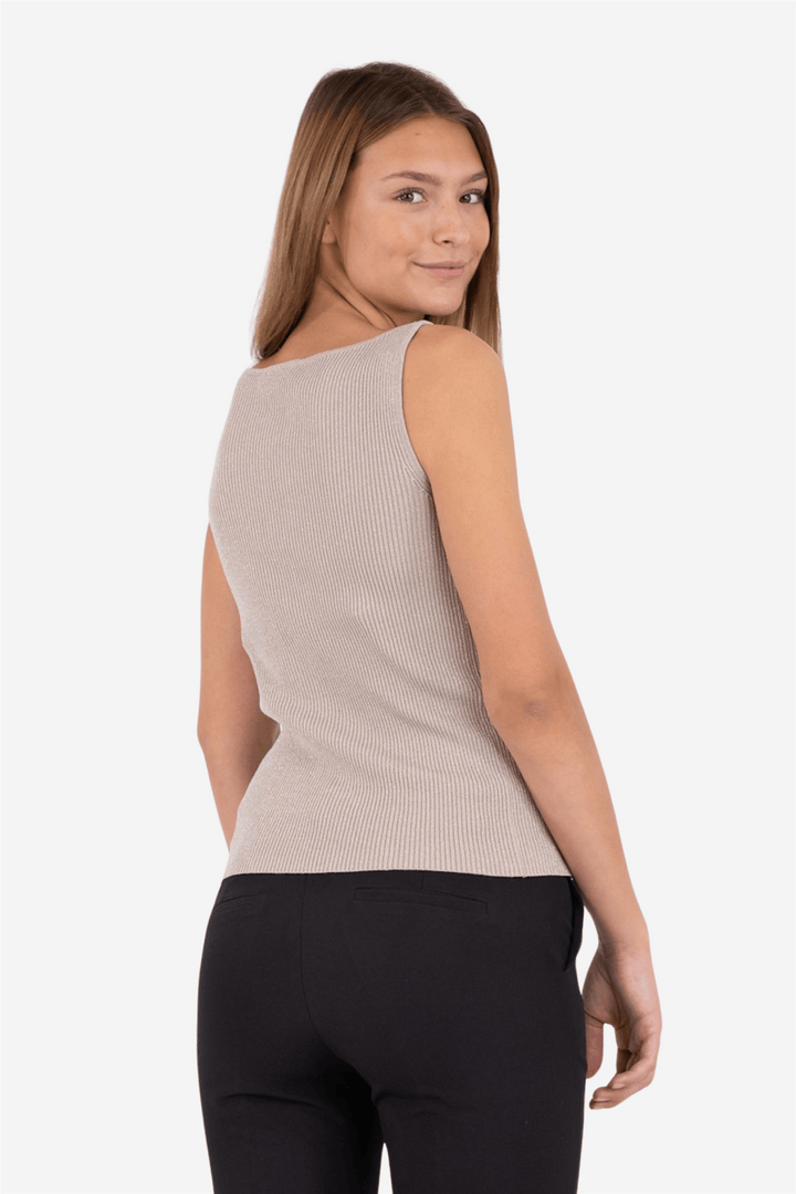 Neo Noir Topper &amp; t-skjorter Talia Glitter Knit Top Sand