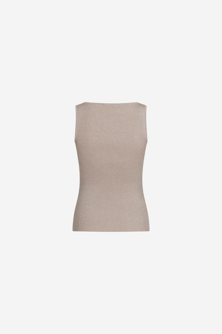 Neo Noir Topper &amp; t-skjorter Talia Glitter Knit Top Sand