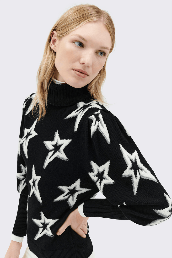 Perfect Moment Skitøy Stardust Balloon Sleeve Sweater Black Star Dust