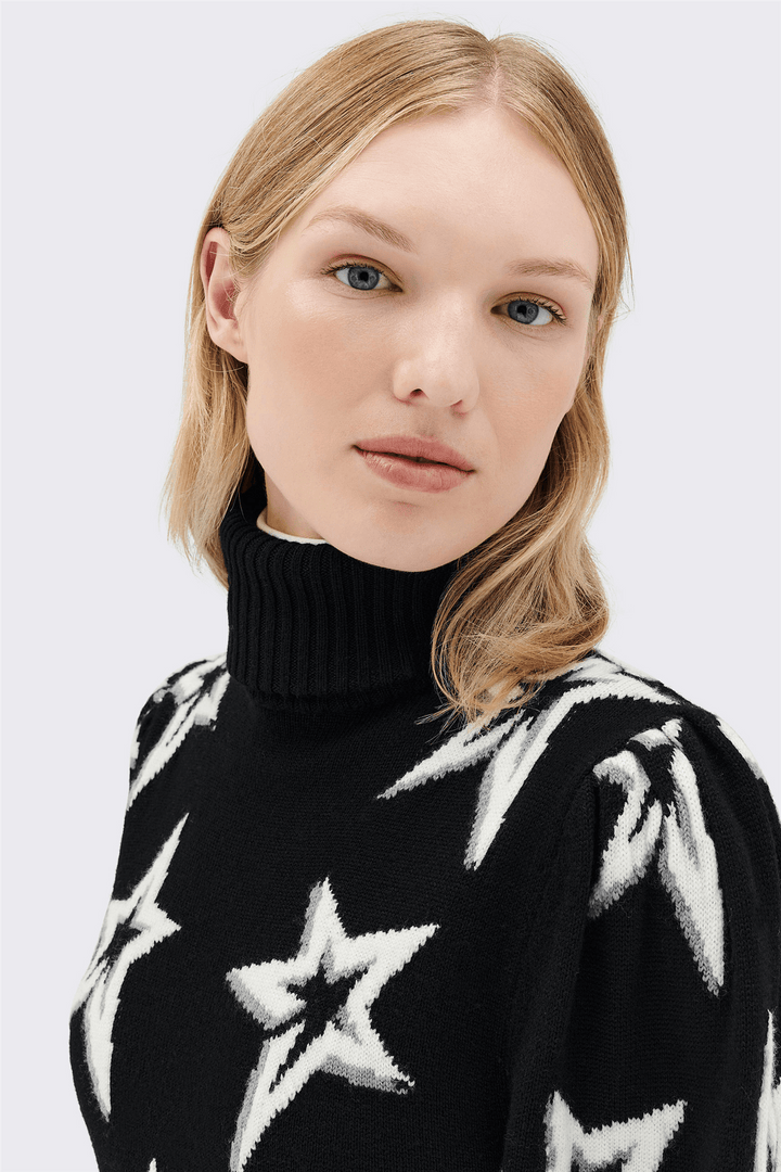 Perfect Moment Skitøy Stardust Balloon Sleeve Sweater Black Star Dust
