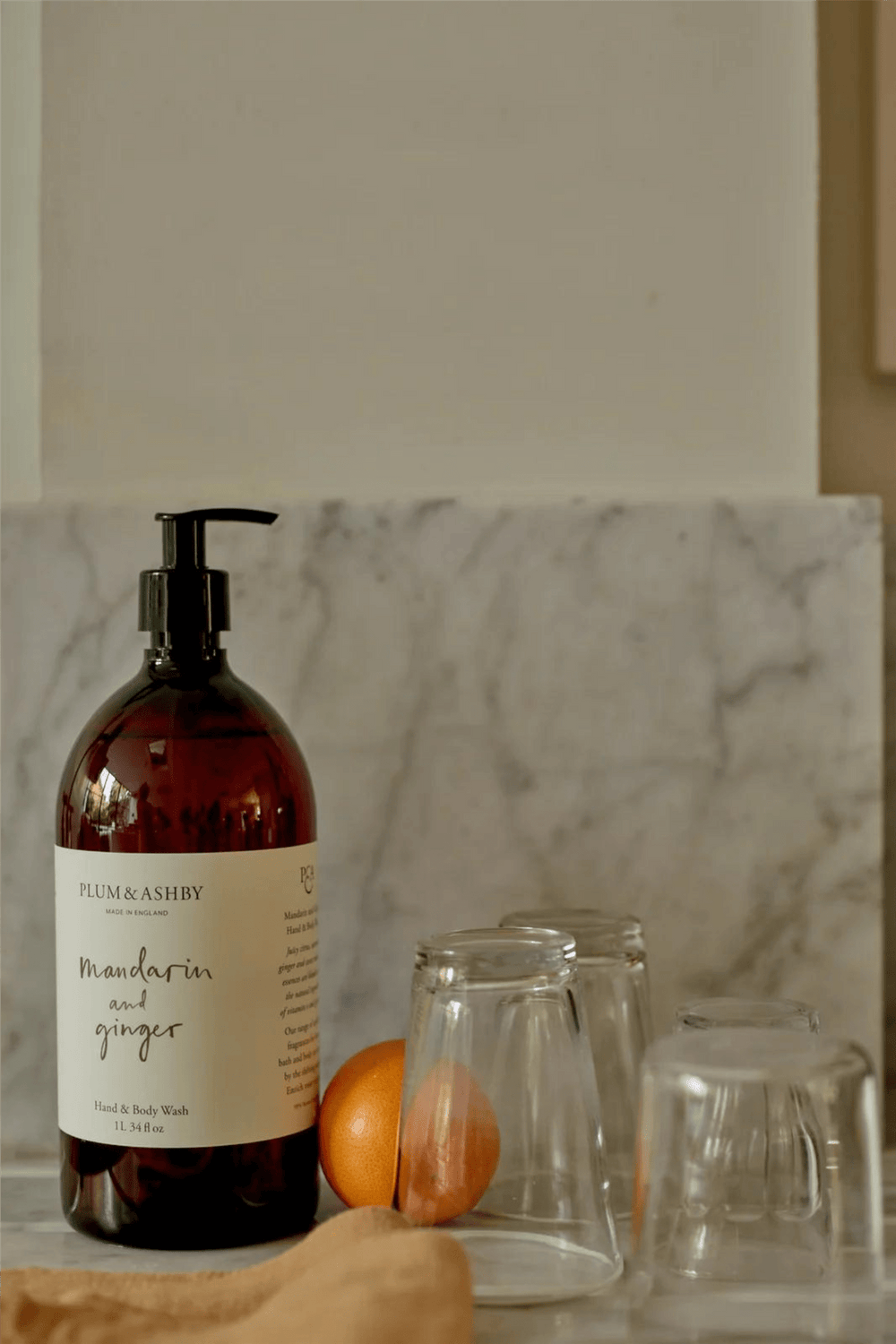 Plum & Ashby Interiør & kosmetikk Mandarin & Ginger Hand & Body Wash 1 ltr