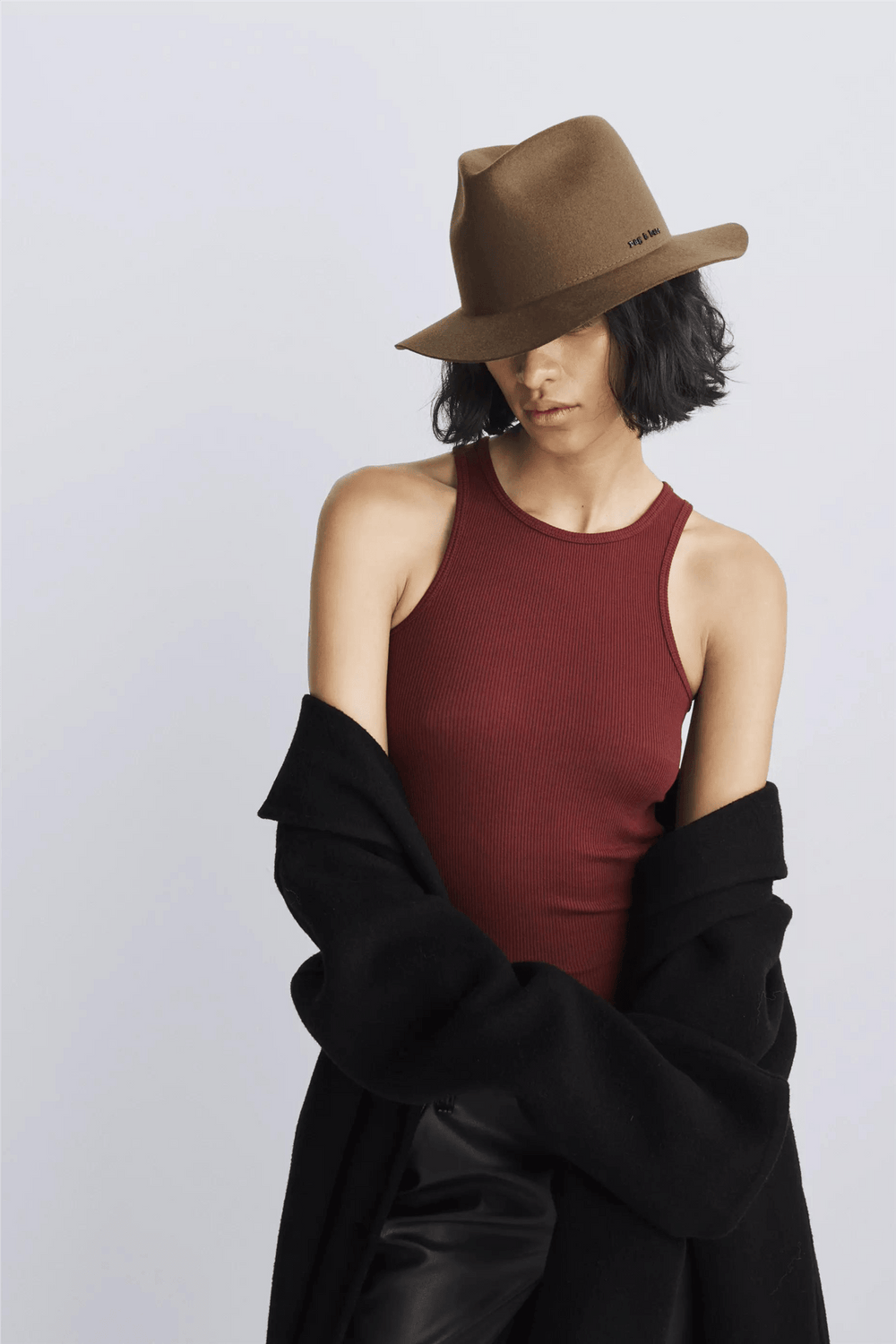 Rag & Bone Tilbehør City Felt Hat Olive Night