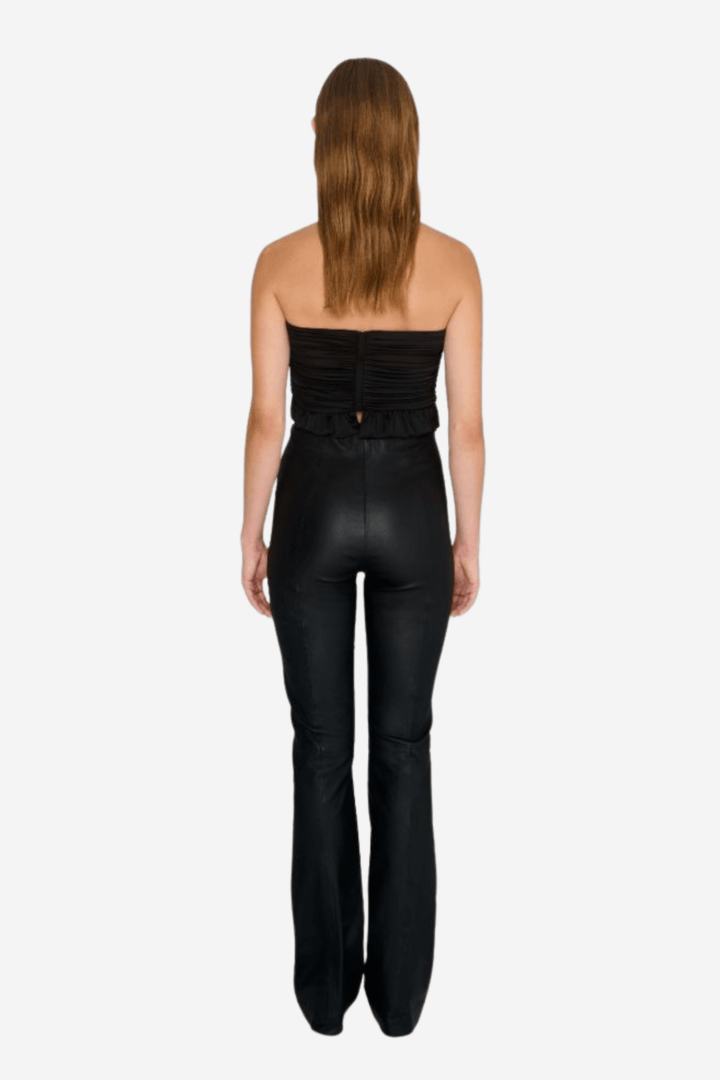 Remain Bukse Stretch Leather Bootcut Pants