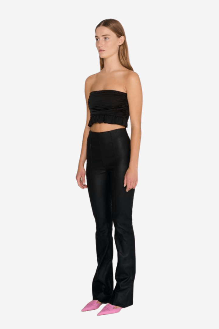 Remain Bukse Stretch Leather Bootcut Pants