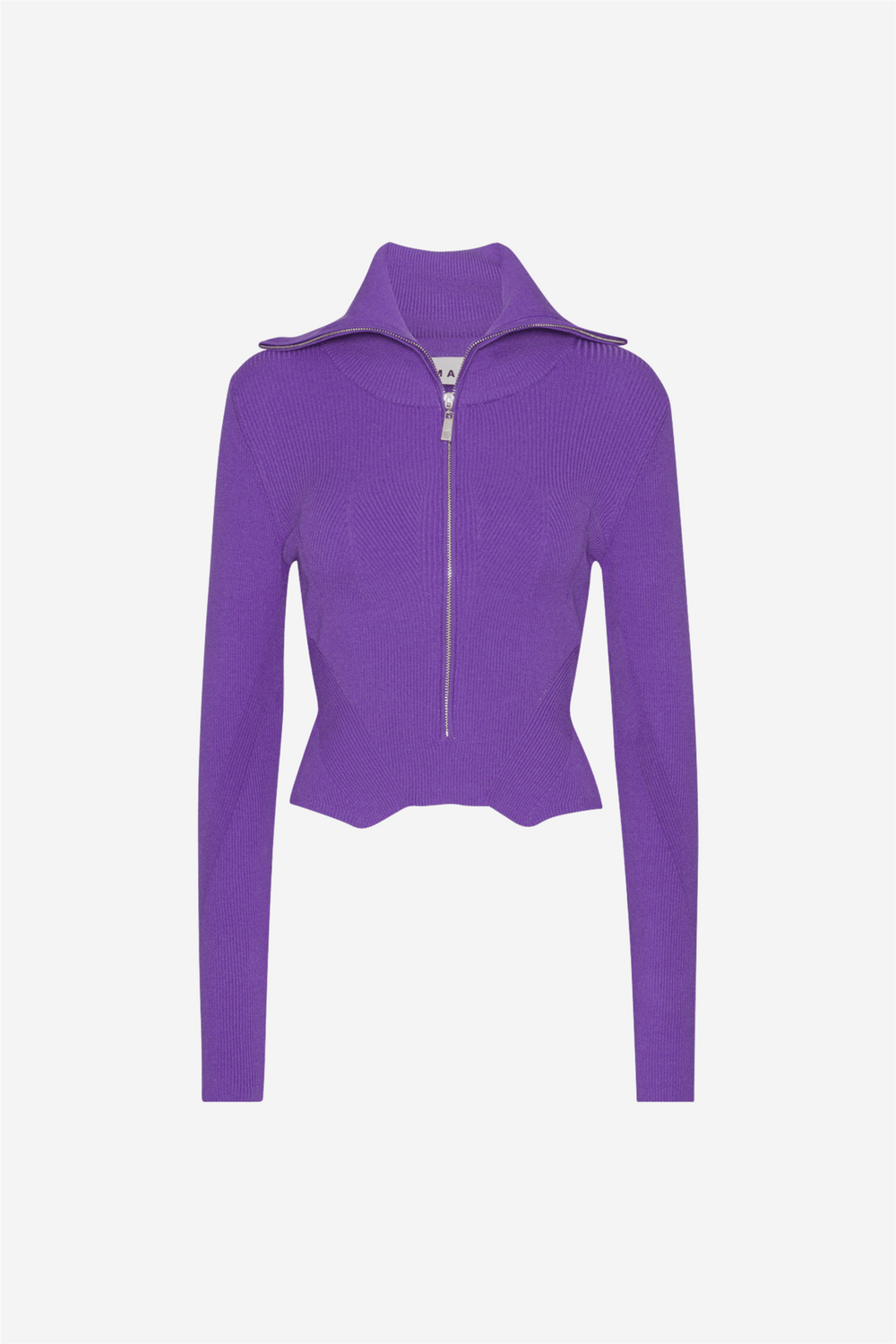 Remain Genser Dense Knit Cropped Zipper Sweater