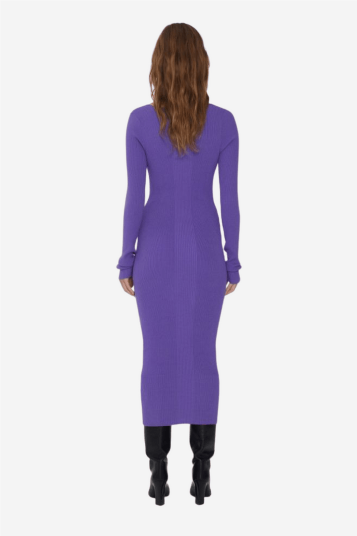 Remain Kjole Dense Knit Curved Neck Dress