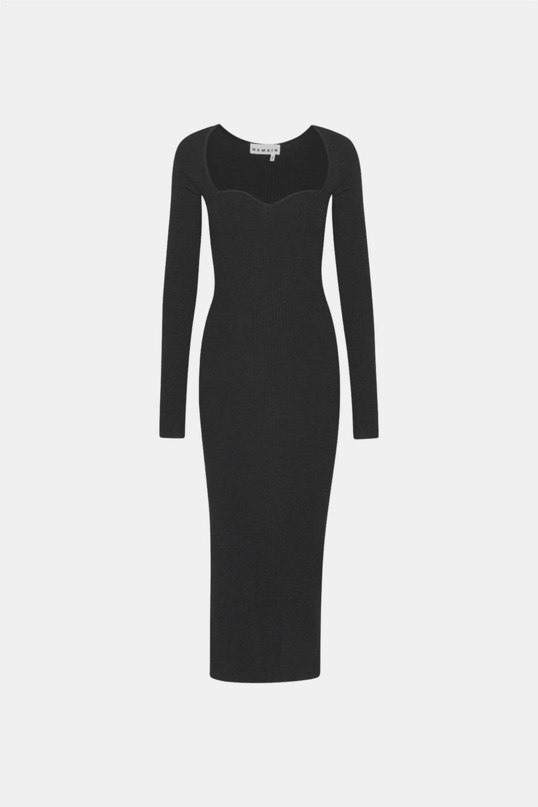Remain Kjoler & jumpsuits Dense Curved Neck Dress Black