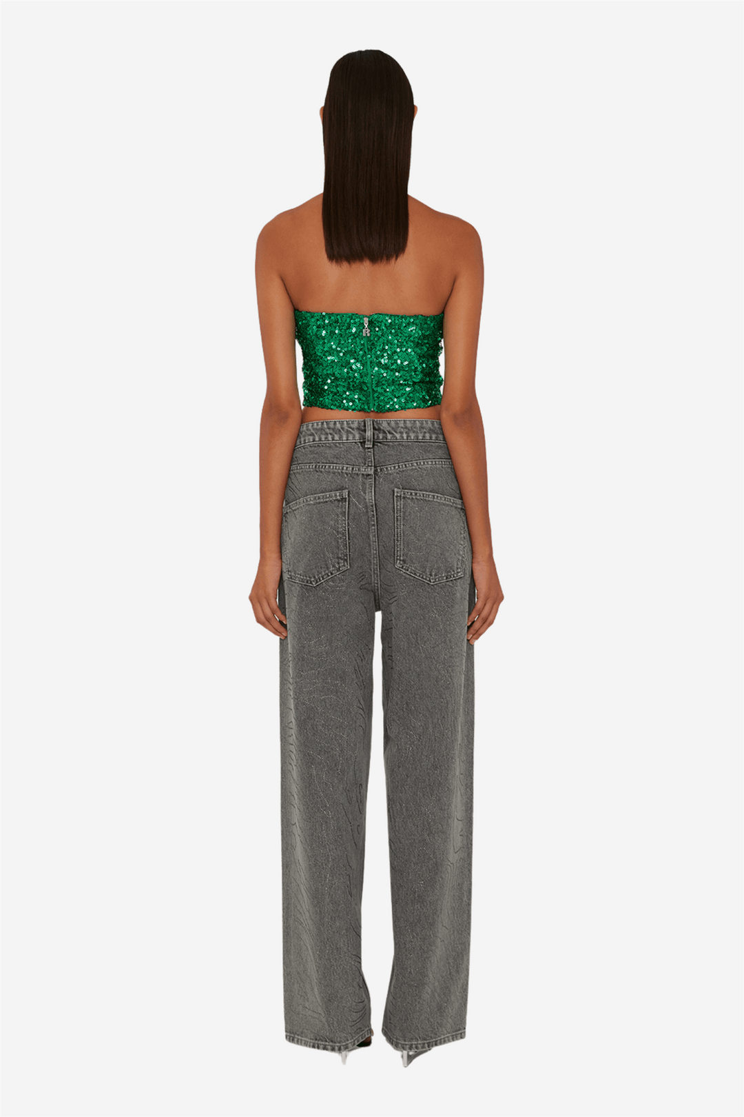 Rotate Bukser & jeans Rhinestone Wide Leg Jeans