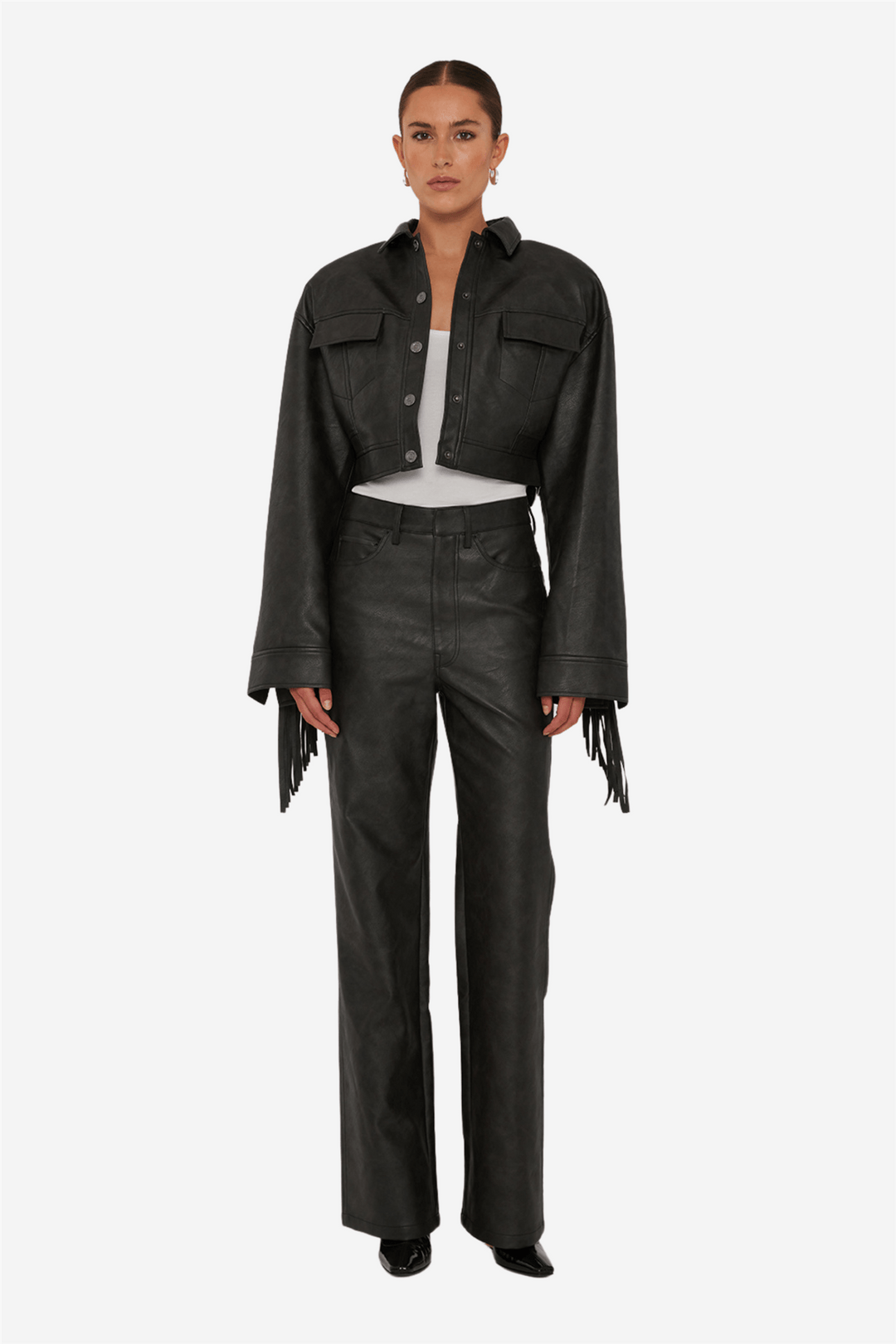 Rotate Bukser & jeans Textured Straight Pants