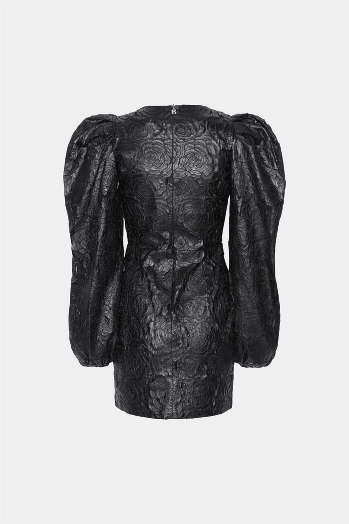 Rotate Kjoler & jumpsuits Flower Puff Sleeve Dress Black