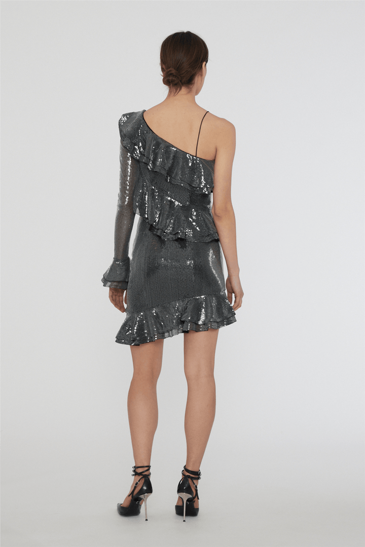 Rotate Kjoler & jumpsuits Sequin Mini Frill Dress Black
