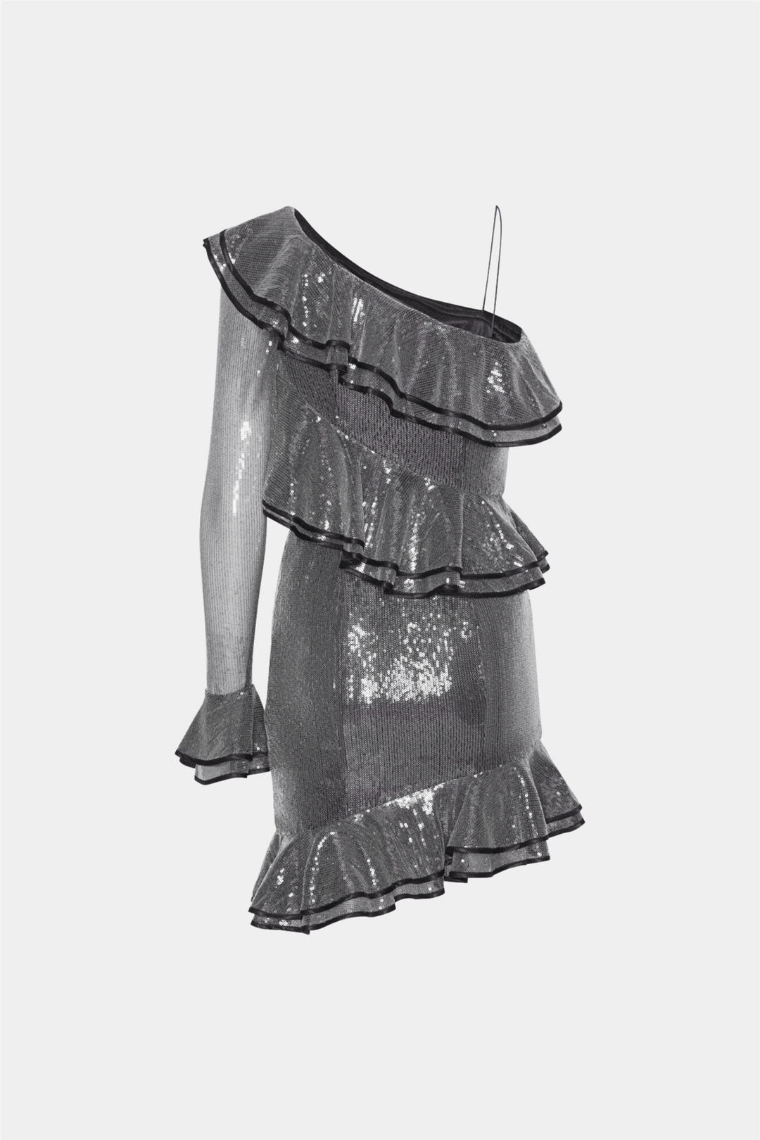 Rotate Kjoler & jumpsuits Sequin Mini Frill Dress Black
