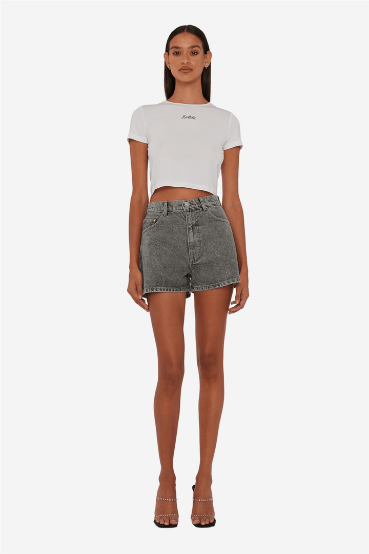 Rotate Shorts Rhinestone Denim Shorts