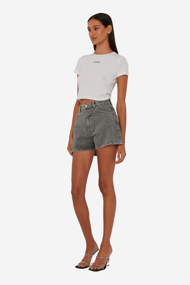 Rotate Shorts Rhinestone Denim Shorts