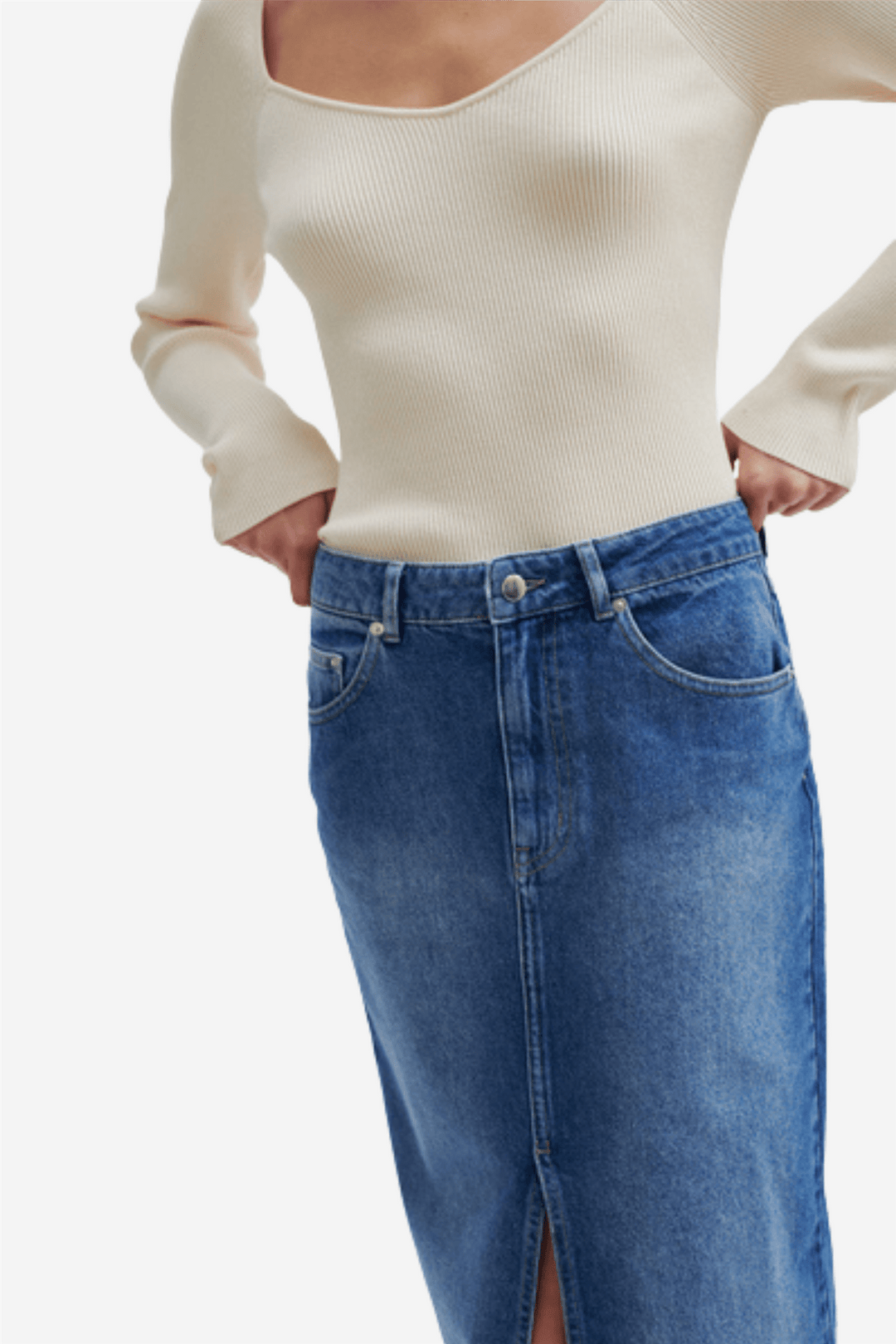Second Female Skjørt Kylie Skirt Denim Blue