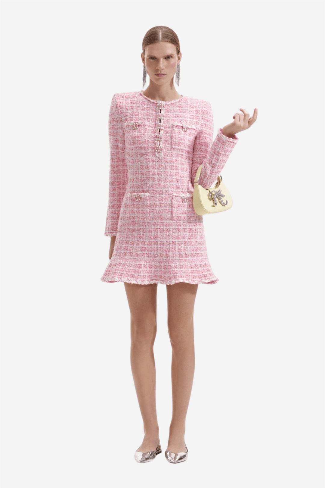 Pink Check Knit Mini Dress | Me & My Cousin
